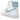 Nike Blazer Mid 77 Blue Gingham sneakers set fra siden med hvidt læder, blåt ternet mønster, hvid swoosh og klassisk gummisål
