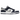 Nike Dunk Low Summit White Midnight Navy sneakers i profil med hvid læderbase, mørkeblå overlejringer, navy swoosh og gummisål