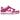 Nike Dunk Low Active Fuchsia sneakers set fra siden i en hvid og lyserød farvekombination med klassisk gummisål og fuchsia swoosh