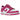 Nike Dunk Low Active Fuchsia sneakers i sideprofil med hvid læderbase, fuchsia overlays og gummisål, perfekt til hverdagsbrug.