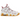 Nike Air More Uptempo White Team Red Gum Light Brown sneakers i profil med markante AIR-bogstaver, hvid overdel, røde detaljer og gummisål