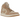Air Jordan 1 Mid SE Legend Light Brown sneakers set fra siden med lysebrun læderoverdel, mørkere Swoosh-logo og hvid mellemsål