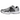 Nike Zoom Vomero 5 Metallic Silver Black sneakers, vinklet profilvisning med metallisk sølv mesh-overdel, sorte detaljer og støddæmpende mellemsål.