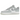 Nike Air Force 1 07 Light Silver Pumice sneakers i profil med grå læderoverdel, hvide detaljer og den klassiske tykke gummisål