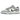 Nike Dunk Low SE Light Carbon sneakers set fra siden med lysegrå ruskindsoverlays, hvid bund og kontrasterende sort swoosh på siden.
