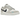 Nike Dunk Low White Grey Navy Aqua Mini Swoosh sneakers i sideprofil med grå læderoverdel, navy detaljer, hvid mellemsål og små turkise swoosh-logoer