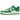 Nike Air Force 1 Low '07 Kelly Green Patent sneakers i vinklet profil med blank grøn laklæderoverdel, hvide snørebånd og hvid gummisål