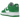 Nike Air Force 1 Low '07 Kelly Green Patent sneakers i en vinklet profil med skinnende grønt patentlæder, hvide snørebånd og matchende hvid sål