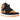 Air Jordan 1 Mid Fat Tongue Black Orange sneakers set fra siden med sort ruskind, orange detaljer, tyk pløs og hvid sål