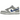 Nike Dunk Low Mini Swoosh Wolf Grey Game Royal sneakers i sideprofil med grå overdel, blå detaljer og hvide snørebånd på en flad sål