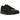 Air Jordan 1 Low Method of Make Black Metallic Gold sneakers i frontvinkel med sort læderoverdel, guld-detaljer og broderet Swoosh-logo