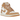 Air Jordan 1 Retro High OG Praline sneakers i profil, udført i beige læder og brunt læder med klassisk hvid mellemsål og brun ydersål.