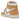 Air Jordan 1 Retro High OG Praline sneakers i profil, fremviser lysebrunt læder og cremet hvid base med ikonisk højt skaft og snørebånd.