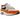Nike Air Max 1 Monarch sneakers set fra siden med hvid mesh-overdel, orange ruskindspaneler, ikonisk Swoosh-logo og synlig Air-stødabsorbering
