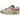 Nike Air Max 1 Tan Lines sneakers set fra siden med beige læderoverdel, struktureret tekstur og klassisk synlig Air-stødabsorbering i sålen.