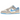 Nike Dunk Low Athletic Department University Blue sneakers i profil, der viser en hvid læderbase med lyseblå detaljer og en gummisål.