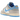 Nike Dunk Low Athletic Department University Blue sneakers i sideprofil med hvid læderbase, lyseblå detaljer og klassisk hvid mellemsål