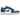 Air Jordan 1 Low SE Industrial Blue sneakers i en sideprofil med hvidt læder, blå overlays, matchende blå Swoosh og en hvid sål