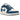 Air Jordan 1 Low SE Industrial Blue sneakers set fra siden med hvide læderdetaljer, blå swoosh og blå sål samt klassisk snørelukning.