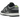 Nike Dunk Low Black Cool Grey Volt Mini Swoosh sneakers i en vinklet profil med sort læderoverdel, grå nuancer og iøjnefaldende volt mini swoosh
