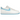 Nike Air Force 1 Low '07 White Aquarius Blue sneakers i profil, udført i hvidt læder med blå detaljer på swoosh, hæl og sål