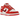 Nike Dunk Low Valentines Day (2024) sneakers i en skrå profil med bordeauxfarvet swoosh, hvide læderdetaljer og matchende lyserød ydersål.