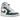 Air Jordan 1 Mid SE Oxidized Green sneakers set fra siden med hvid læderbase, grønne detaljer og klassisk sort swoosh på siden.