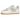 Nike Air Force 1 Low '07 White Sail Light Silver Gum sneakers sideprofil med hvid læderoverdel, sølvfarvet Swoosh og brun gummisål