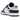 Nike Dunk Low Game Royal Navy sneakers set fra siden med hvid læderbase, blå overlays, hvide snørebånd og matchende gummisål