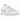 Air Jordan 1 Low SE Glitter Swoosh sneakers set fra siden med hvid læderoverdel, glitrende sølv-swoosh, hvid mellemsål og grå ydersål