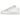 Air Jordan 1 Low SE Glitter Swoosh sneakers set fra siden med hvid læderoverdel, glitrende sølvfarvet swoosh og klassisk gummisål