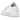 Air Jordan 1 Low SE Glitter Swoosh sneakers set fra siden med hvid læderoverdel, glitrende sølv-swoosh og klassisk Air-sål.