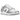 Nike Dunk Low Metallic Silver sneakers set fra siden med skinnende sølvoverdel, hvid mellemsål og klassisk hvidt swoosh-logo på siden.