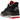 Air Jordan 4 Retro Bred Reimagined sneakers i en klassisk vinklet profilvisning med sort læderoverdel, røde detaljer og synlig hæl-enhed