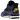 Air Jordan 4 Retro Lakers sneakers i en vinklet visning med lilla læder, gule detaljer og den ikoniske synlige Air-enhed i mellemsålen.