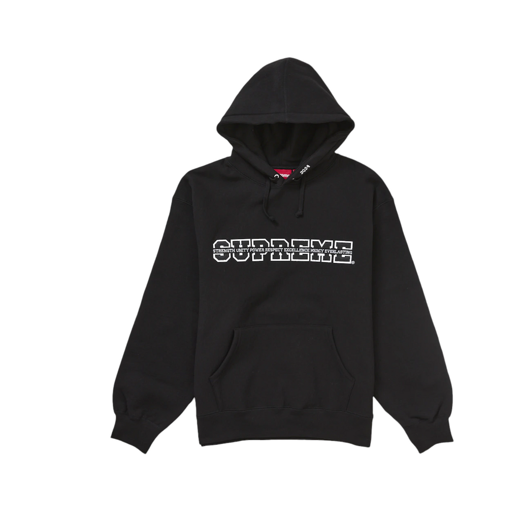 Supreme Collegiate Acronym Hooded Sweatshirt Black