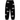 Corteiz x Denim Tears Island Wreath Sweatpant Black sneakers frontalt view med blomsterprint og logo detaljer på det sorte stof