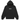 Supreme Box Logo Hooded Sweatshirt (FW25) Black sneakers i en frontvisning, der fremviser det ikoniske sorte box logo broderet på brystet.