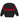 Supreme Brushed Stripe Sweater Black sneakers vises i front view med sort strikket materiale, mønstrede striber og ribstrikket kantdetaljer