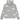 Corteiz x Denim Tears Island Wreath Zip Hoodie Heather Grey sneakers frontvisning i grå med hætte, lynlås og hvidt grafisk print på brystet