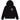 Denim Tears Denim University Zip Hoodie Black sneakers frontbillede med sort bomuldsstof, hvid lynlås og klassisk logografik på brystet.