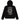 Denim Tears Denim University Zip Hoodie Black sneakers frontbillede med hætte, lynlås og grafisk hvidt logo på brystet