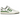 Adidas Forum 84 Low Crew Green sneakers i sideprofil med hvid læderoverdel, grønne detaljer, tre striber og en klassisk hvid mellemsål.