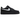 Nike Air Force 1 Low 07 Black White sneakers set fra siden med sort læderoverdel, hvid Swoosh og den klassiske tykke hvide gummisål