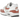 Nike Air Max 1 White Canyon Pink sneakers i vinklet profil med hvid base, pink detaljer og den ikoniske synlige Air-stødabsorbering