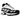 Nike Air Max Sunder White Black sneakers i skrå vinkel viser det sorte overlag på den hvide overdel med en unik lynlåsdetalje og gummisål