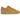 Nike Air Max 90 Premium Wheat sneakers set fra siden i en gyldenbrun nuance med ruskind og det ikoniske Air-stødabsorberingssystem i hælen