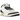 Air Jordan 3 Retro Quai 54 sneakers set fra siden med hvid læderoverdel, elefantprint-detaljer ved hæl og tå samt gule accenter på mellemsålen.