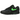 Nike Air Max 1 Essential Black Green Strike sneakers i en dynamisk vinkel med sort mesh, læderoverlays og en markant grøn Air-enhed i sålen