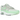 Nike Air Max 1 Vapor Green sneakers i en sideprofil med hvid mesh-overdel, grå ruskindspaneler og en iøjnefaldende lysegrøn swoosh